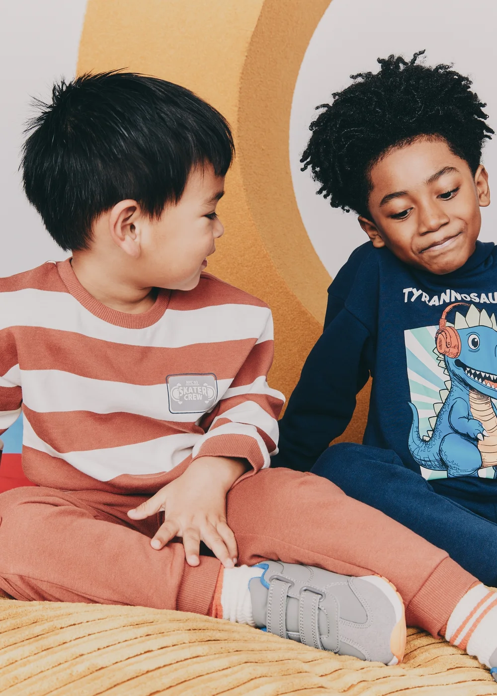 Boys Cream Stripe Jumper (1-7yrs) - 1-1.5 Yrs Image 2