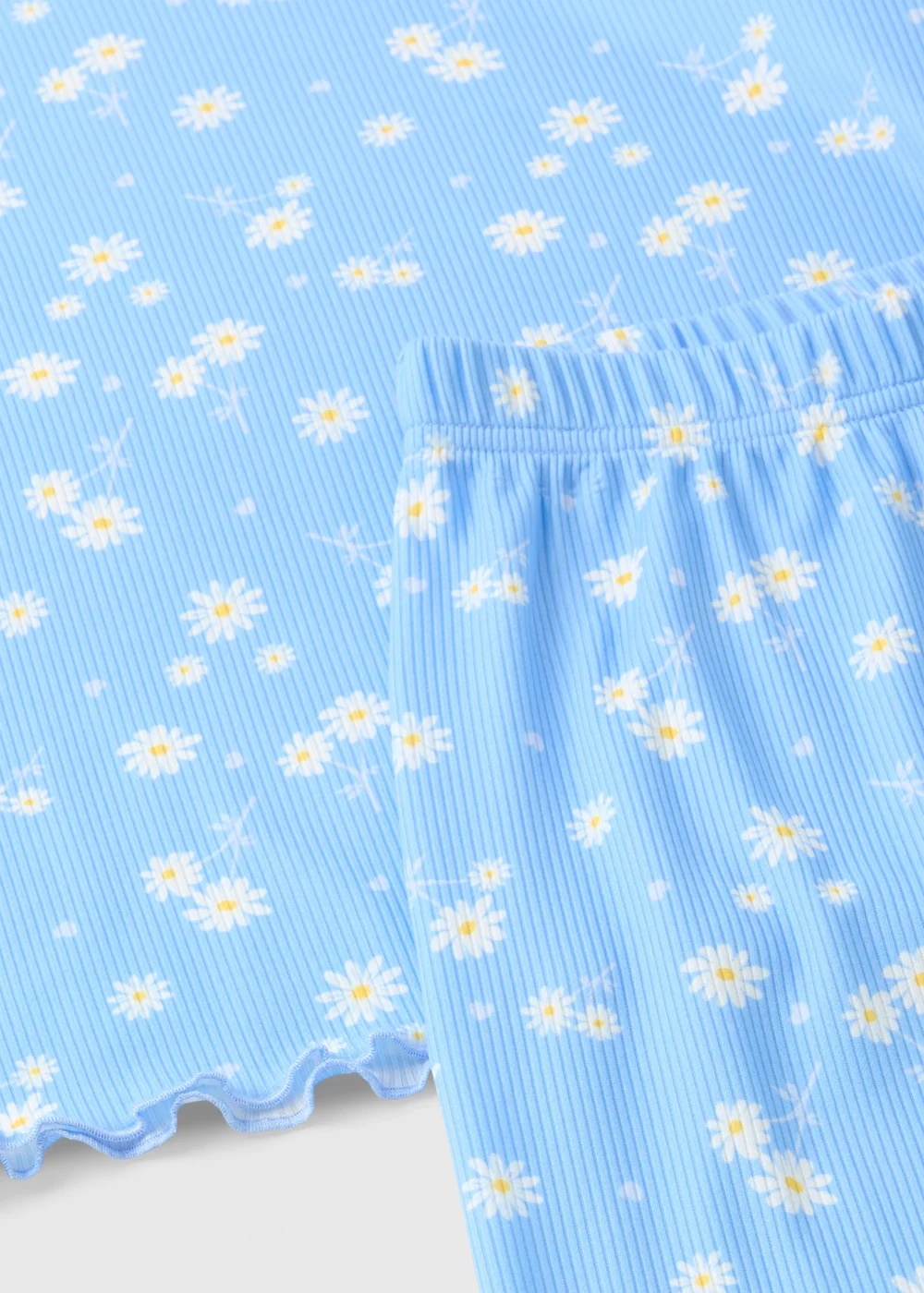 Girls Blue Daisy Pyjama Set (4-13yrs) - Age 4 Years Image 2