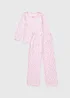Girls Pink Bow Ribbed Pyjama Set (4-13yrs) - Age 8 Years Image 1