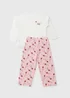 Girls Pink Love Bug Pyjama Set (1-7yrs) - 1 to 1 half years Image 1