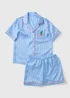 Kids Blue Satin Cherry Short Pyjama Set (4-13yrs) - Age 4 Years Image 1