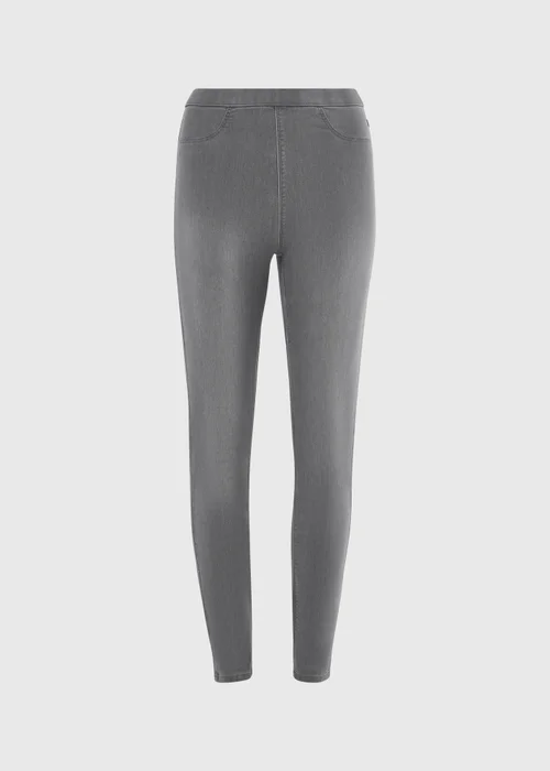 Rose Grey Pull On Jeggings - Size 08 29 leg Image 4