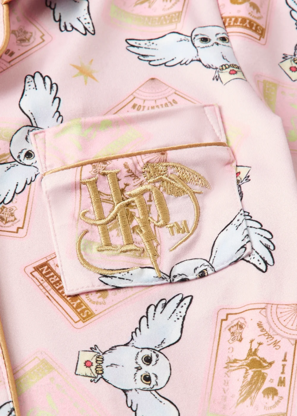 Harry Potter Girls Pink Hedwig Short Pyjama Set (5-13yrs) - Age 5 Years Image 2