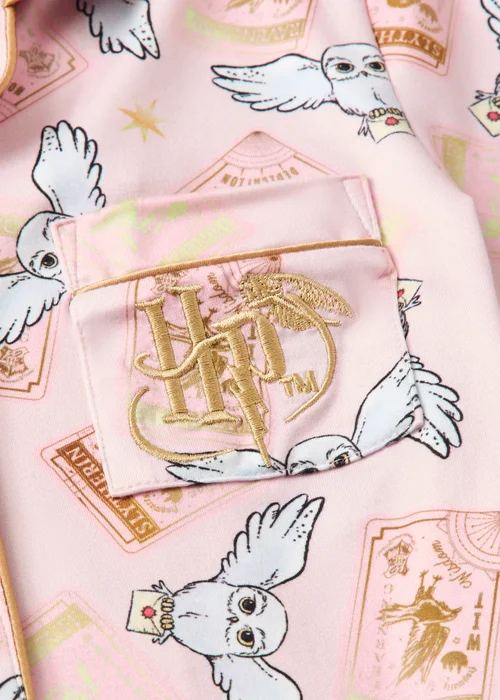 Harry Potter Girls Pink Hedwig Short Pyjama Set (5-13yrs) - Age 5 Years Image 2