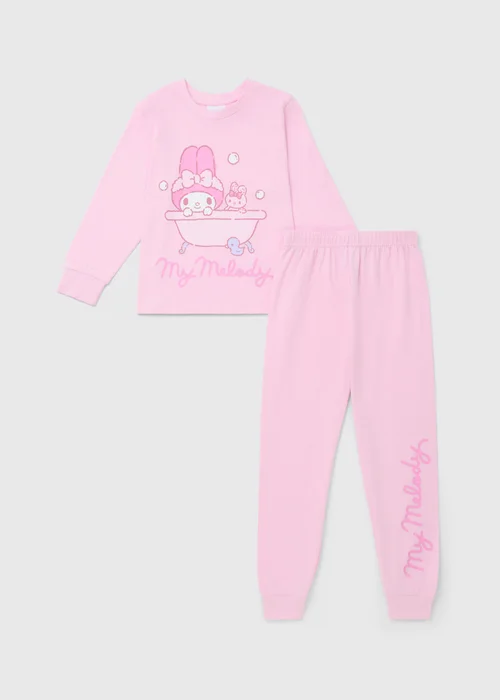 Hello Kitty Girls Pink My Melody Pyjama Set (5-13yrs) - Age 6 Years Image 1