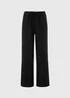 Black Comfort Fit Wide Leg Jeans - Size 08 29 leg Image 4
