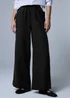 Black Comfort Fit Wide Leg Jeans - Size 08 29 leg Image 3