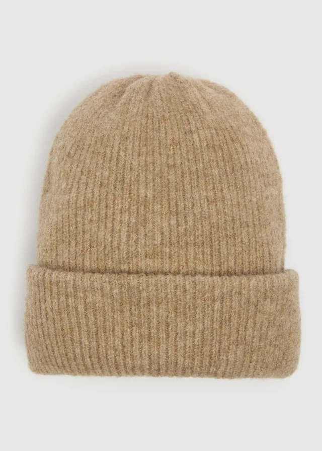 Oatmeal Ribbed Beanie