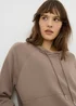 Souluxe Mink Sand Wash Longline Hoodie - Small Image 3