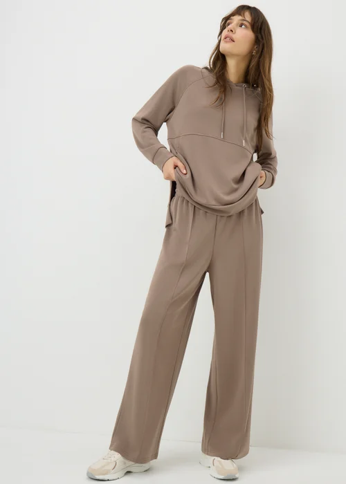 Souluxe Mink Sand Wash Longline Hoodie - Small Image 2