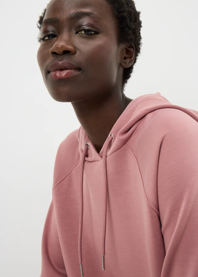 Souluxe Rose Sand Wash Longline Hoodie