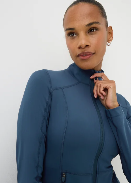 Souluxe Navy Zip Through Sports Jacket - 6 Image 3