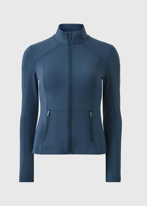 Souluxe Navy Zip Through Sports Jacket - 6 Image 4