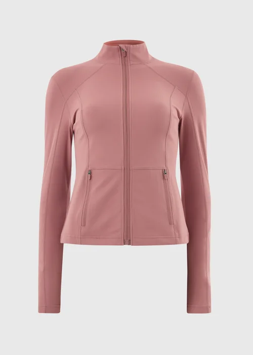 Souluxe Rose Zip Through Sports Jacket - 8 Image 3