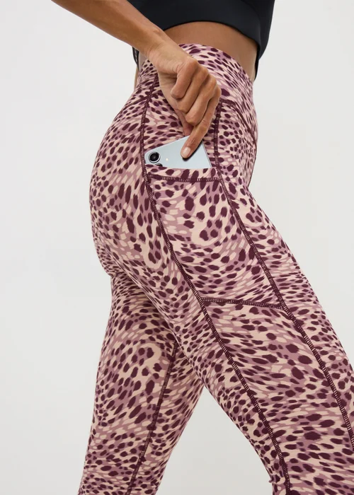 Souluxe Pink Leopard Spot Print Leggings - 12 Image 3