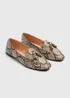 Snake Print Tassel Flat Shoes - Size 3 Image 1
