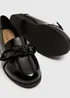 Black Patent Bow Loafers - Size 3 Image 2