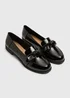 Black Patent Bow Loafers - Size 3 Image 1