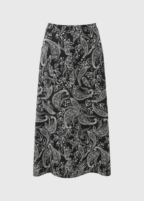 Black Paisley Flared Hem Skirt - Size 8 Image 4