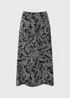 Black Paisley Flared Hem Skirt - Size 8 Image 4