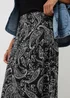 Black Paisley Flared Hem Skirt - Size 8 Image 2