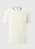 Ecru Tipped Polo Shirt - Small Image 3