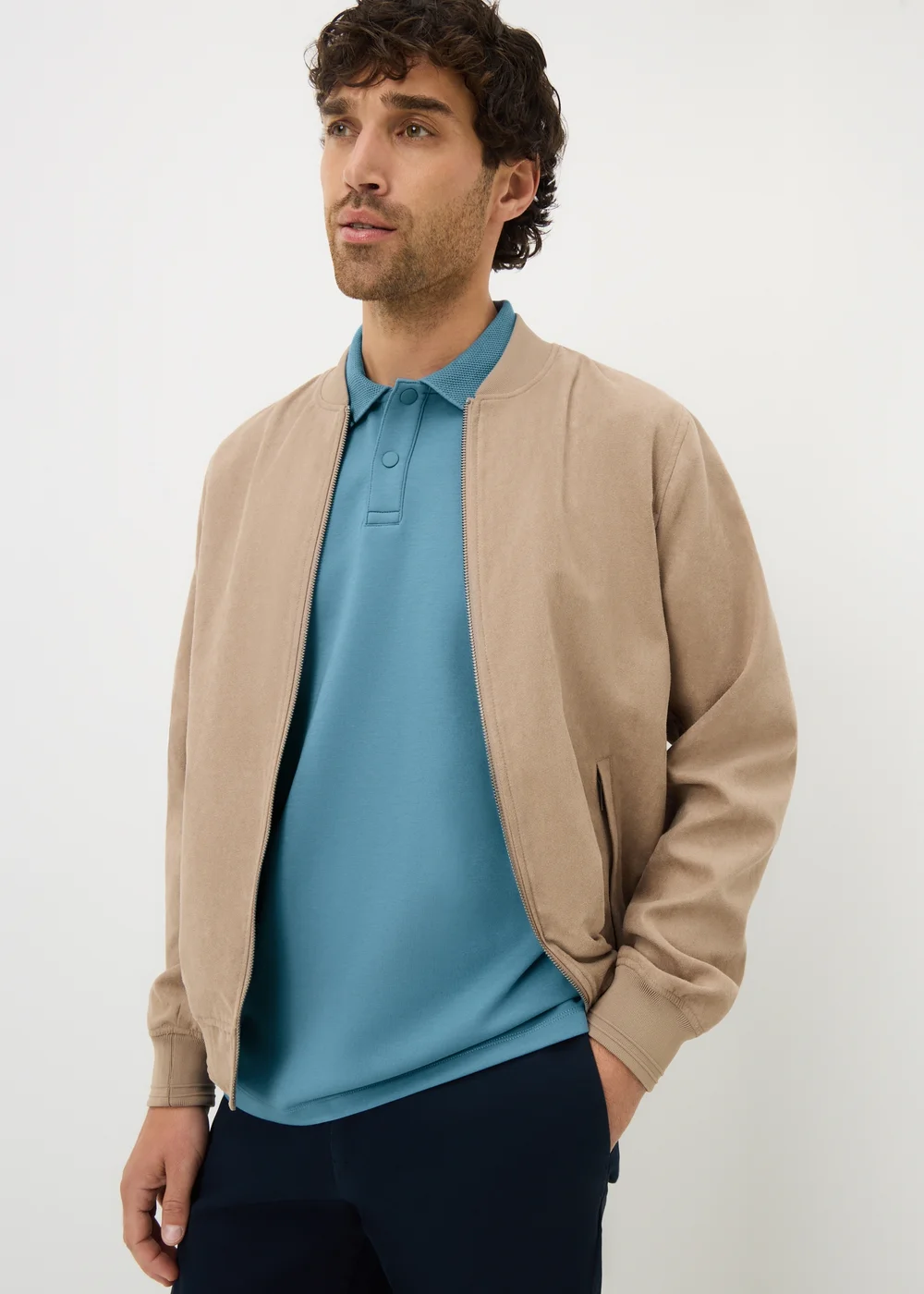 Blue Tipped Polo Top - Small Image 2