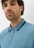 Blue Tipped Polo Top - Small Image 3