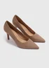 Taupe Pointed Court Heels - Size 4 Image 1
