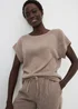 Taupe Textured Co Ord Top - Size 8 Image 1