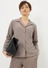Taupe Textured Co Ord Shirt - Size 8 Image 1