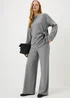 Grey Marl Soft Touch Co Ord Side Tie Top - Size 8 Image 2