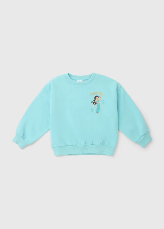Disney Girls Blue Princess Jasmine Sweatshirt (3-8yrs)