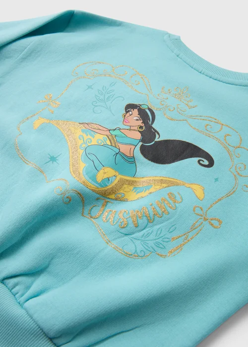 Disney Girls Blue Princess Jasmine Sweatshirt (3-8yrs) - 3-4 Yrs Image 2