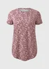 Rose Leopard Spot Longline T-Shirt - Small Image 3