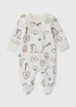 Baby White Breakfast Zipped Sleepsuit (Newborn-23mths) - First Size Image 1