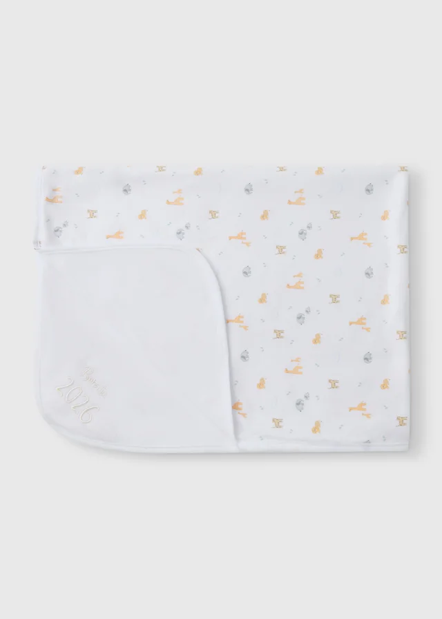 Baby White Born In 2026 Blanket