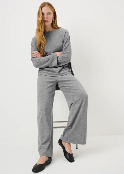 Grey Soft Touch Co Ord Trousers - Size 16 29 leg Image 1