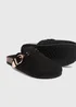 Black Buckle Closed Toe Sandals - Size 3 Image 2