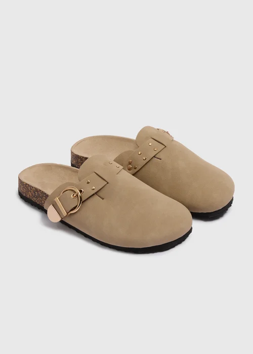 Taupe Footbed Closed Toe Sandals - Size 3 Image 1