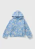 Girls Blue Bow Borg Hoodie - 7 Yrs Image 1