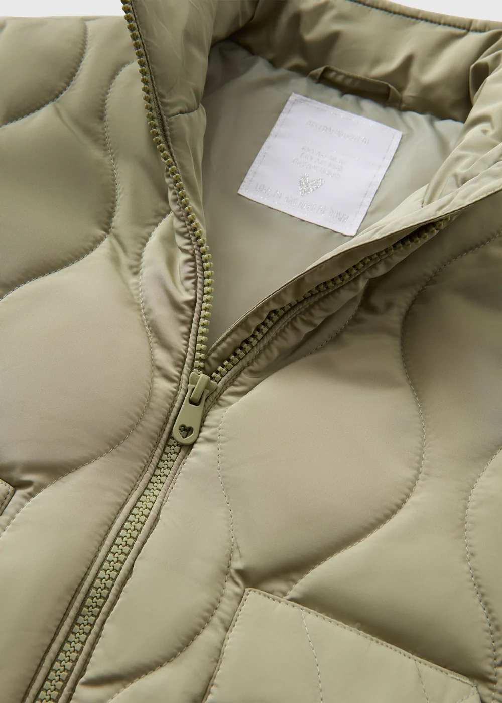 Girls Khaki Quilted Jacket (7-15yrs) - Age 7 Years Image 2