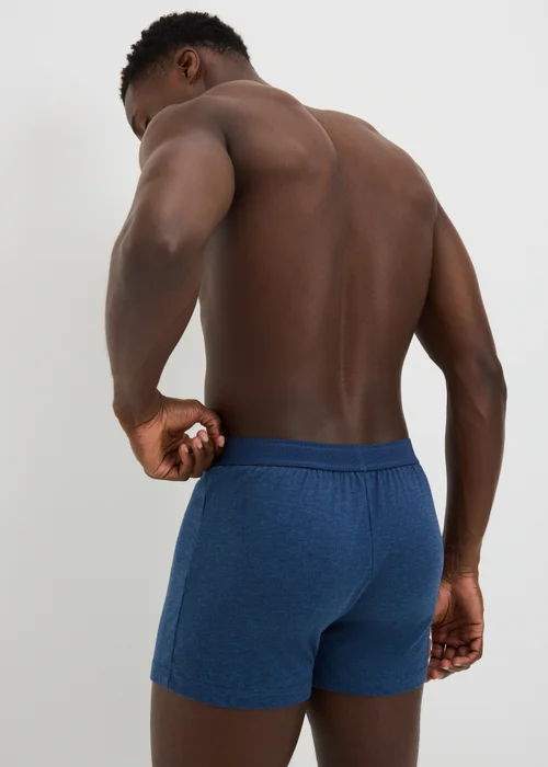 5 Pack Blue Loose Fit Boxers - Small Image 2