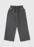 Girls Grey Acid Wash Wide Leg Jogging Bottoms (7-15yrs) - Age 7 Years Image 1