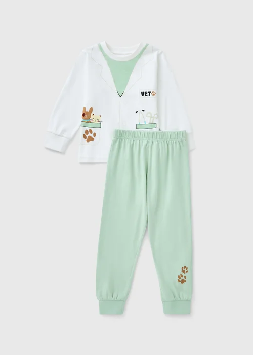 Kids Green Vet Dress Up Pyjama Set (1-7yrs) - 1 to 1 half years Image 1