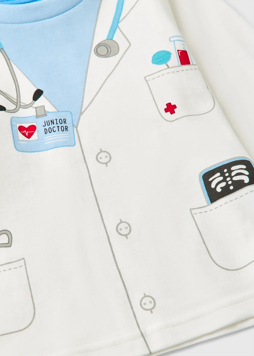 Kids Blue Doctor Dress Up Pyjama Set (1-7yrs) - 1 to 1 half years Image 2