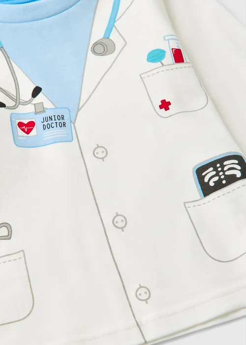 Kids Blue Doctor Dress Up Pyjama Set (1-7yrs) - 1 to 1 half years Image 2