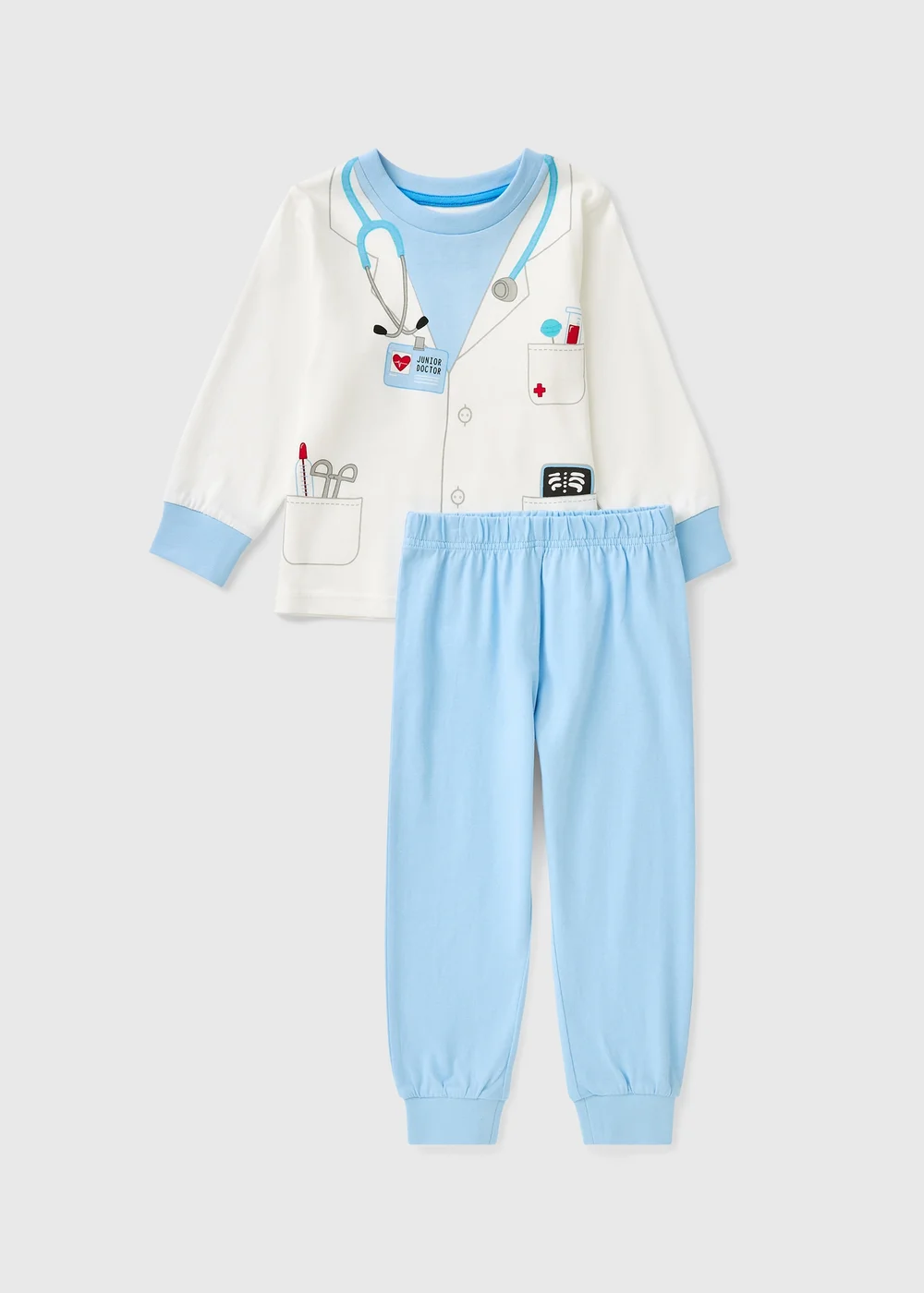 Kids Blue Doctor Dress Up Pyjama Set (1-7yrs) - 1 to 1 half years Image 1