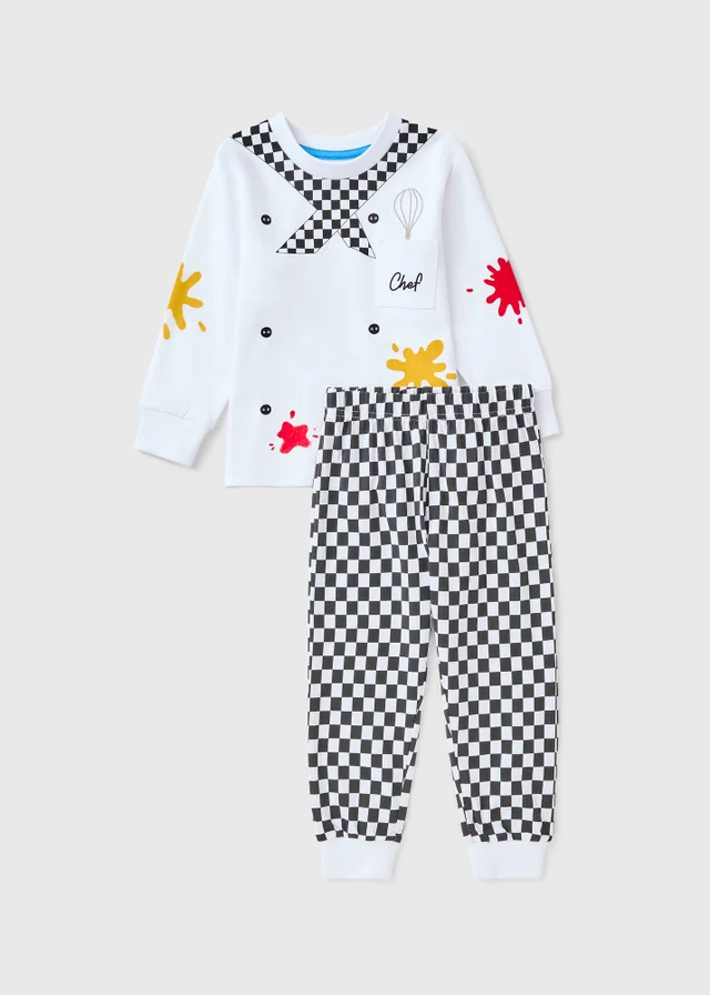 Kids Boys White Chef Dress Up Pyjama Set (1-7yrs)