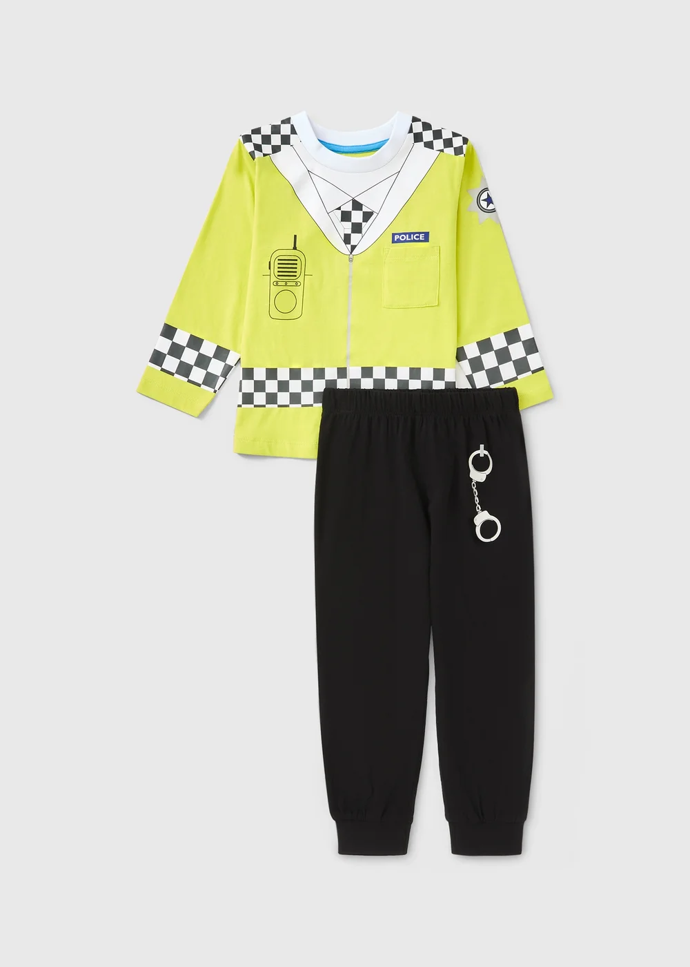 Boys Yellow Dress Up Police Pyjama Set (1-7yrs) - 1 to 1 half years Image 1